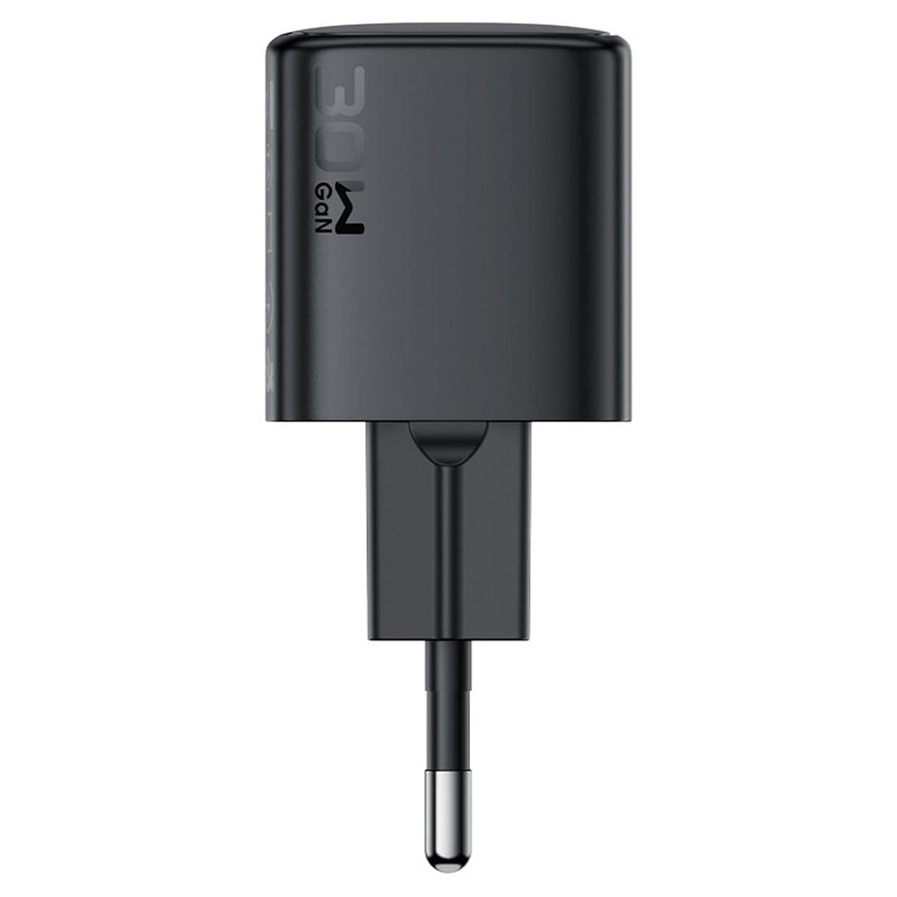 Netværksoplader med USB-C kabel Acefast A118, 30W, 3A, 1 x USB-C, Sort