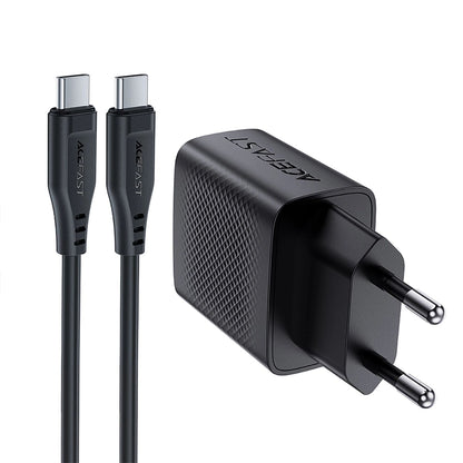 Netværksoplader med USB-C kabel Acefast A82, 20W, 3A, 1 x USB-C, Sort
