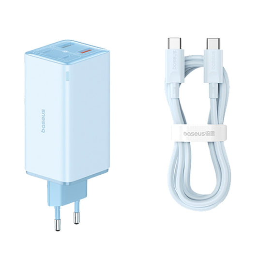 Netværksoplader med USB-C kabel Baseus GaN6 Pro, 100W, 3.25A, 2 x USB-A - 2 x USB-C, Blå P10162705312-00