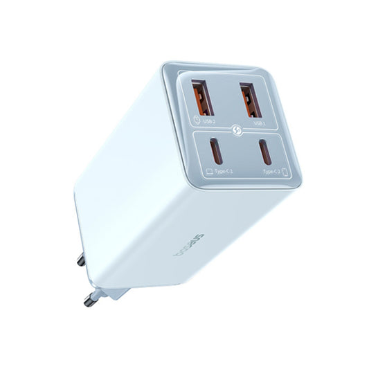 Netværksoplader med USB-C kabel Baseus GaN6 Pro, 100W, 3.25A, 2 x USB-A - 2 x USB-C, Blå P10162705312-00