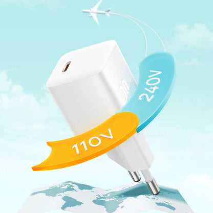 Netværksoplader med USB-C Kabel Baseus GaN Mini 1C, 30W, 3A, 1 x USB-C, Blå P10110902313-00