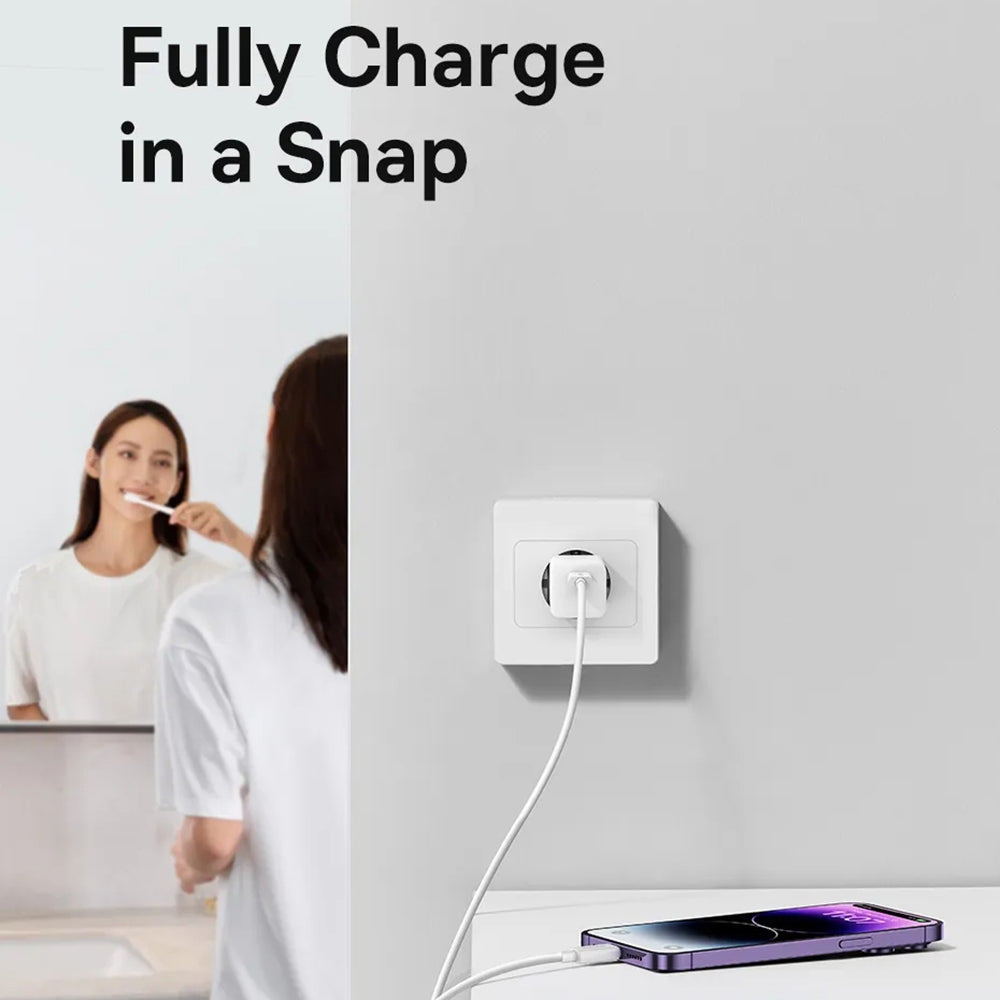Netværksoplader med USB-C Kabel Baseus GaN Mini 1C, 30W, 3A, 1 x USB-C, Blå P10110902313-00