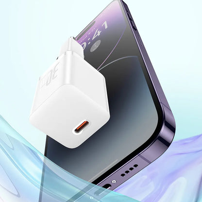 Netværksoplader med USB-C Kabel Baseus GaN Mini 1C, 30W, 3A, 1 x USB-C, Blå P10110902313-00