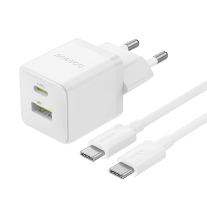 Netværksoplader med USB-C kabel Baseus Palm, 30W, 3A, 1 x USB-A - 1 x USB-C, Hvid P1011160A213-01