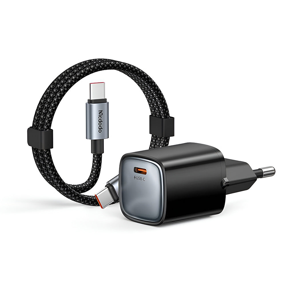 Netoplader med USB-C-kabel Mcdodo Nano CH-4433, 45W, 3A, 1 x USB-C, Sort