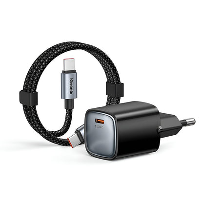 Netoplader med USB-C-kabel Mcdodo Nano CH-4433, 45W, 3A, 1 x USB-C, Sort