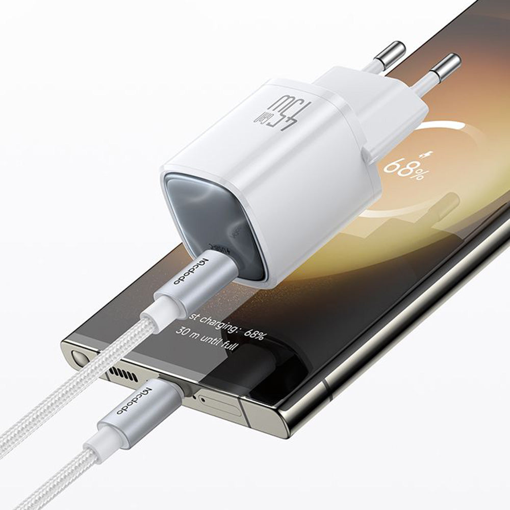 Netoplader med USB-C-kabel Mcdodo Nano CH-4433, 45W, 3A, 1 x USB-C, Sort