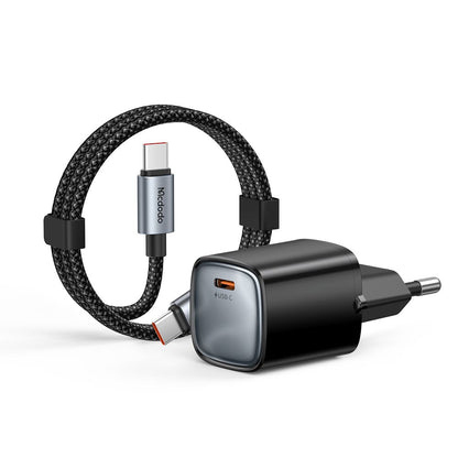 Netoplader med USB-C-kabel Mcdodo Nano CH-8262, 65W, 3,25A, 1 x USB-C, Sort