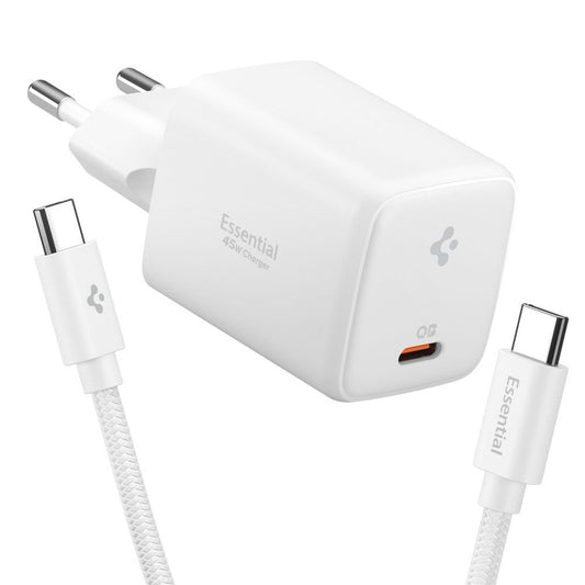 Netværksoplader med USB-C kabel Spigen EE451EU Essential, 45W, 3A, 1 x USB-C, Hvid ACH09473