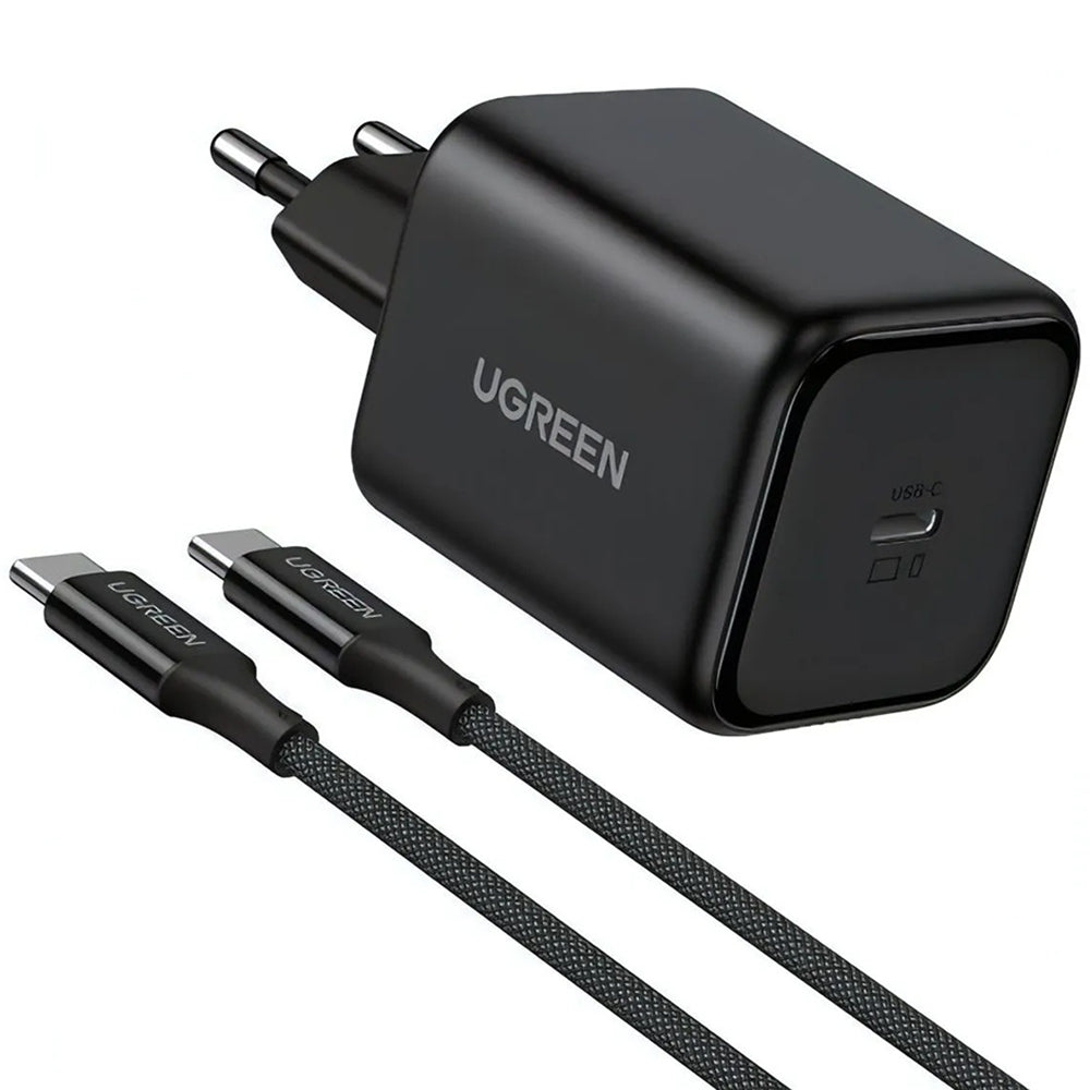 Netoplader med USB-C-kabel UGREEN X524 (65054), 45W, 3A, 1 x USB-C, Sort