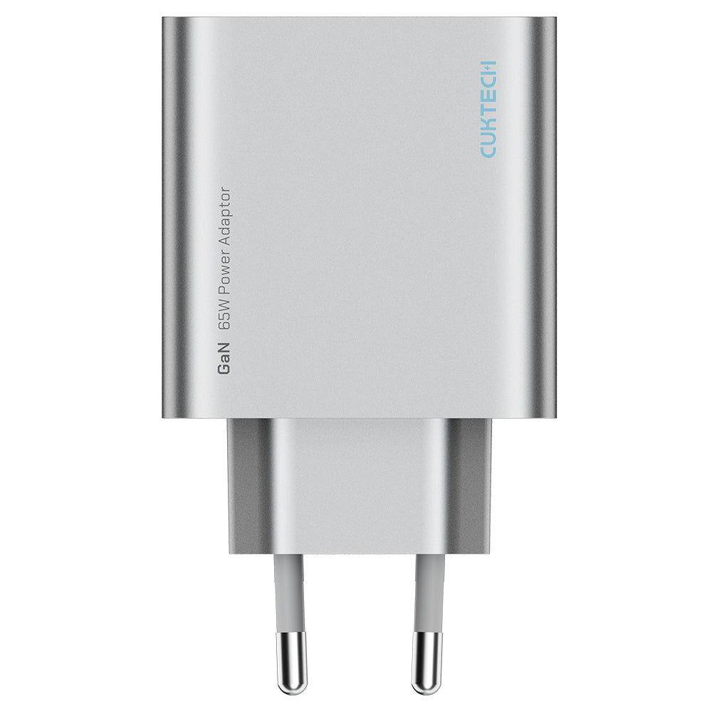 Cuktech Netoplader, 65W, 3,25A, 1 x USB-A - 2 x USB-C, Hvid CUK0A15CEUSL