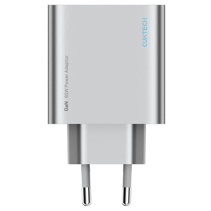 Cuktech Netoplader, 65W, 3,25A, 1 x USB-A - 2 x USB-C, Hvid CUK0A15CEUSL