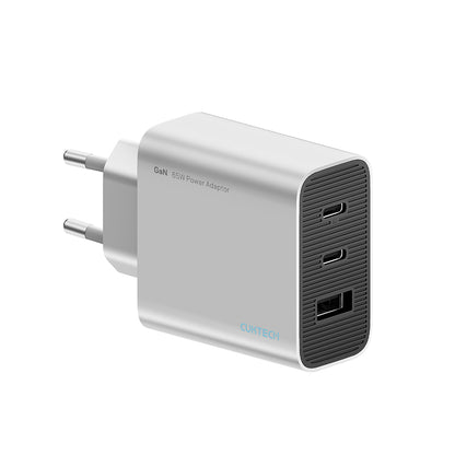 Cuktech Netoplader, 65W, 3,25A, 1 x USB-A - 2 x USB-C, Hvid CUK0A15CEUSL