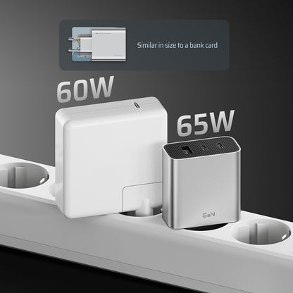 Cuktech Netoplader, 65W, 3,25A, 1 x USB-A - 2 x USB-C, Hvid CUK0A15CEUSL