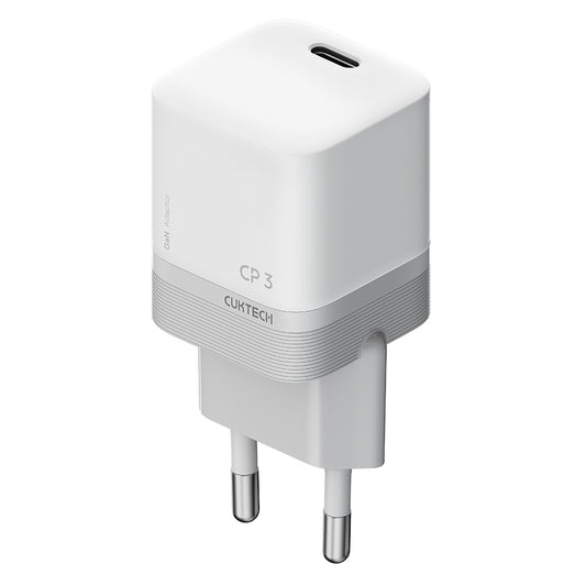 Cuktech netoplader, 40W, 3A, 1 x USB-C, hvid CKAC301SEUWH
