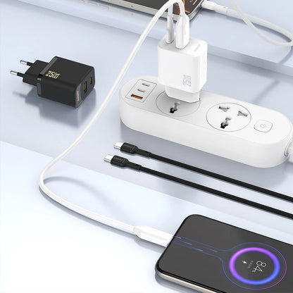 Dudao A27 Network Charger, 25W, 3A, 1 x USB-C, Black