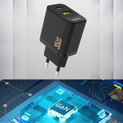 Dudao A27 Max Netoplader, 35W, 1 x USB-A - 1 x USB-C, Sort