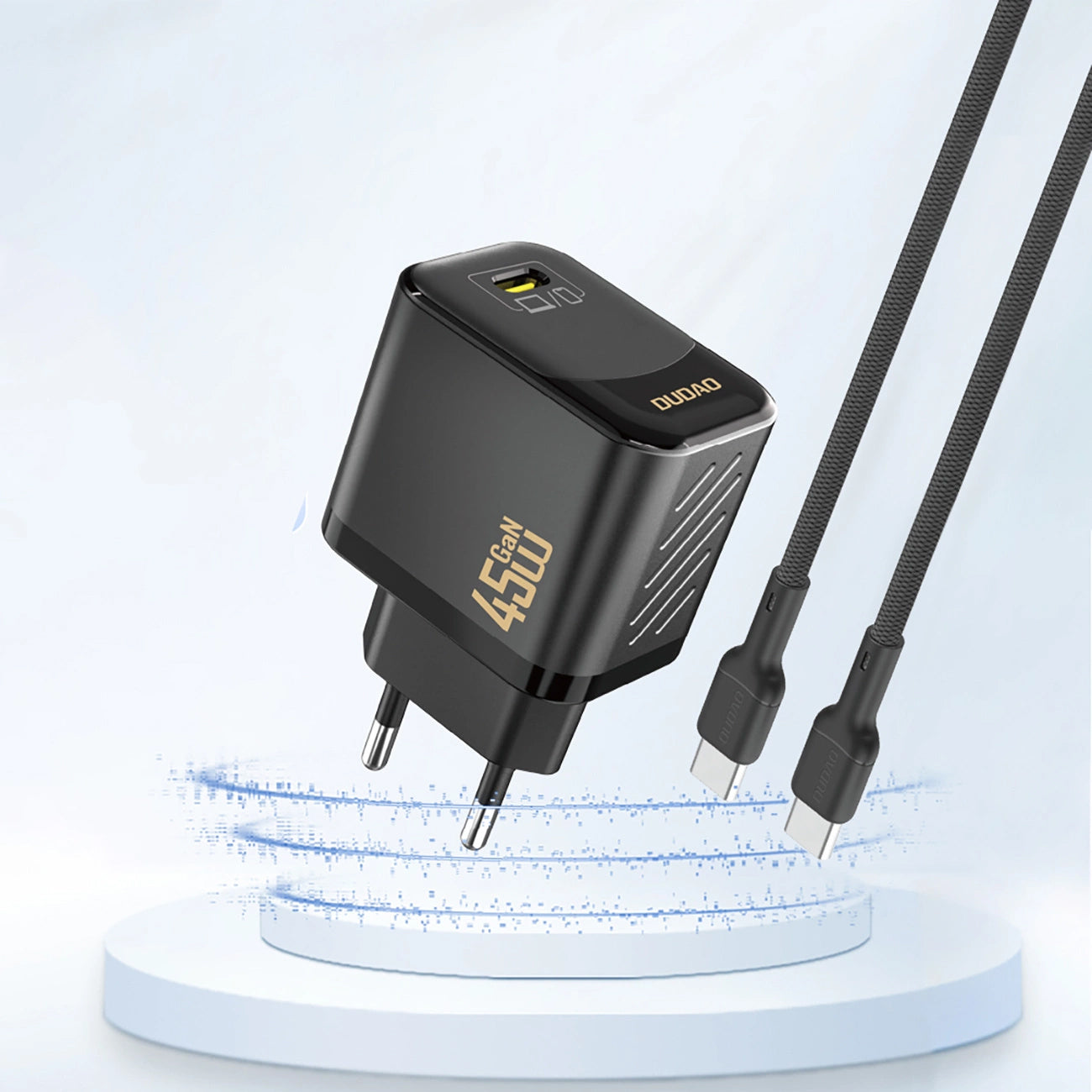 Dudao A28 Netværksoplader, 45W, 3A, 1 x USB-C, Sort