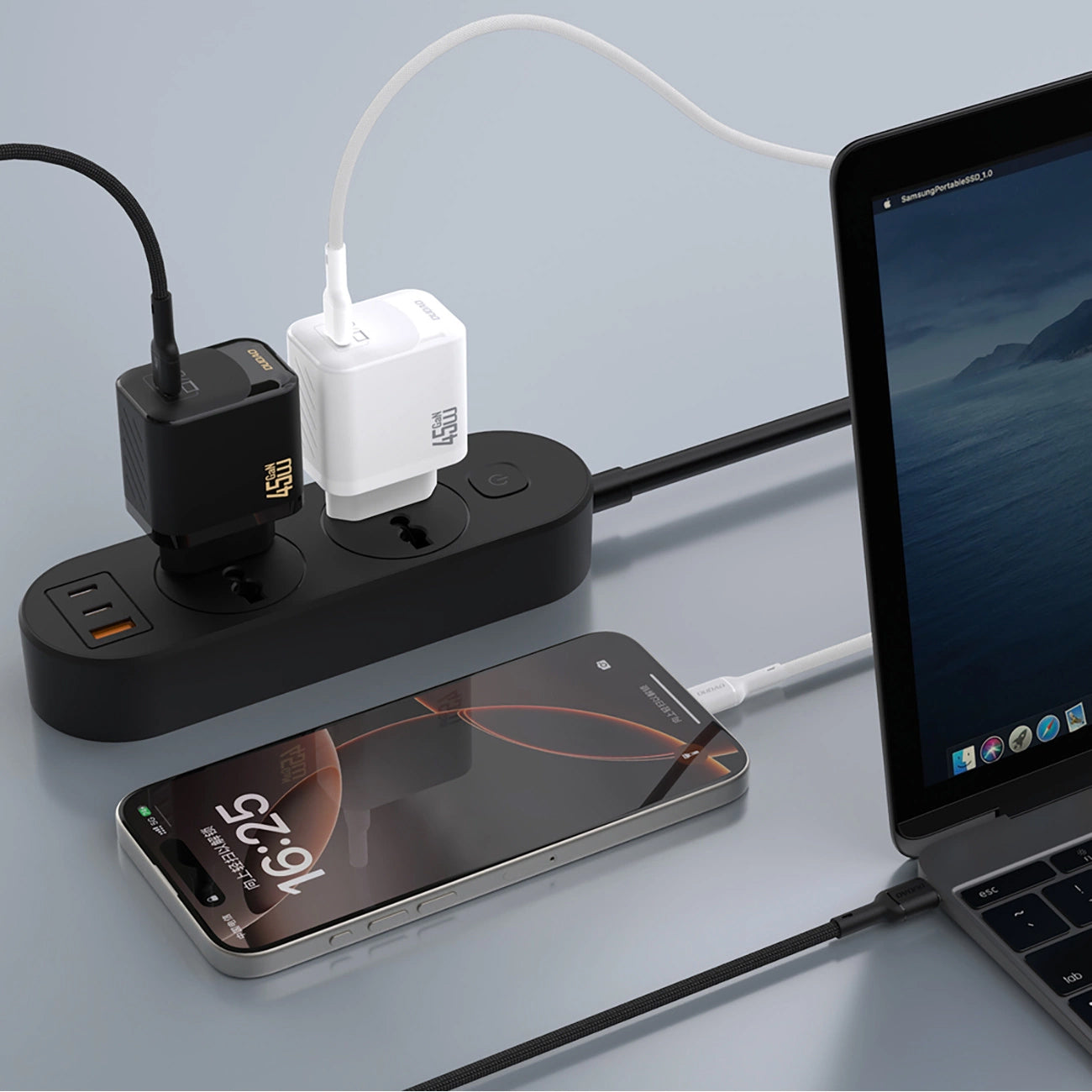 Dudao A28 Netværksoplader, 45W, 3A, 1 x USB-C, Sort