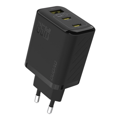 Netværksoplader Dudao A29, 65W, 1 x USB-A - 2 x USB-C, Sort