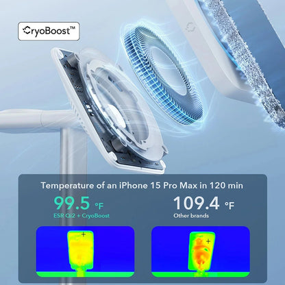 ESR CryoBoost 3in1 trådløs netværksoplader, 25W, 1.67A, Sort