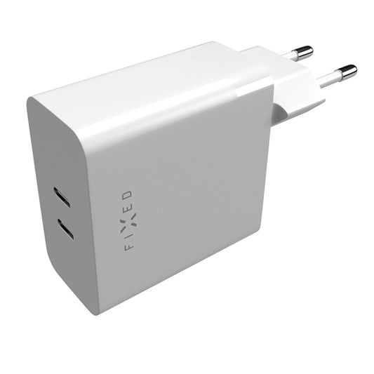 Netværksoplader Fixed, 65W, 3.25A, 2 x USB-C, Hvid