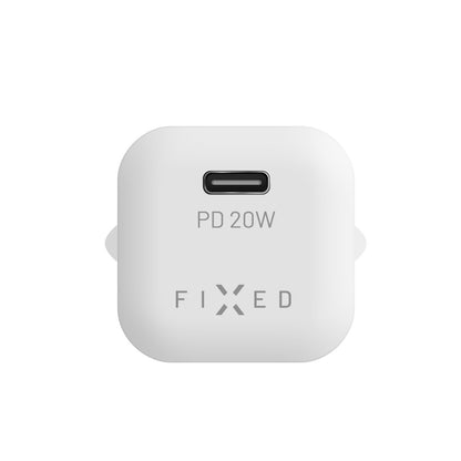 Netværksoplader Fixed Mini, 20W, 3A, 1 x USB-C, Hvid
