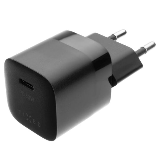 Netværksoplader Fixed Mini, 30W, 3A, 1 x USB-C, Sort