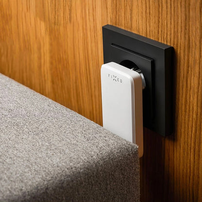 Netværksoplader Fixed Slim, 45W, 3A, 2 x USB-C, Hvid