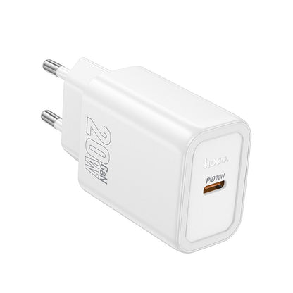HOCO N60 Netværksoplader, 20W, 3A, 1 x USB-C, Hvid
