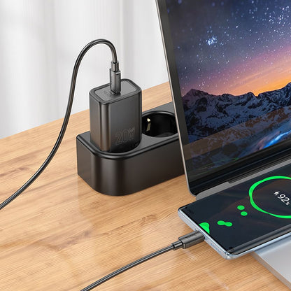 Netværksoplader HOCO N60, 20W, 3A, 1 x USB-C, Sort