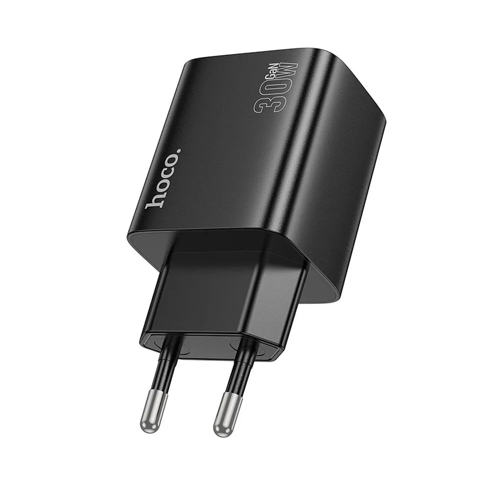 HOCO N56 Network Charger, 30W, 3A, 2 x USB-A - 2 x USB-C, Black