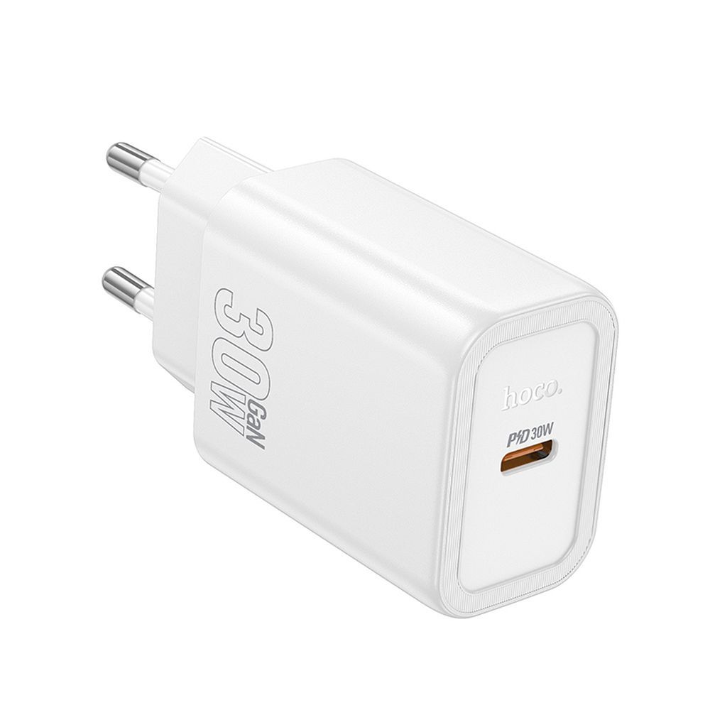 HOCO N62 Netværksoplader, 30W, 3A, 1 x USB-C, Hvid