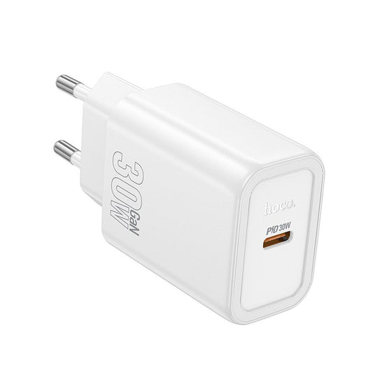 HOCO N62 Netværksoplader, 30W, 3A, 1 x USB-C, Hvid