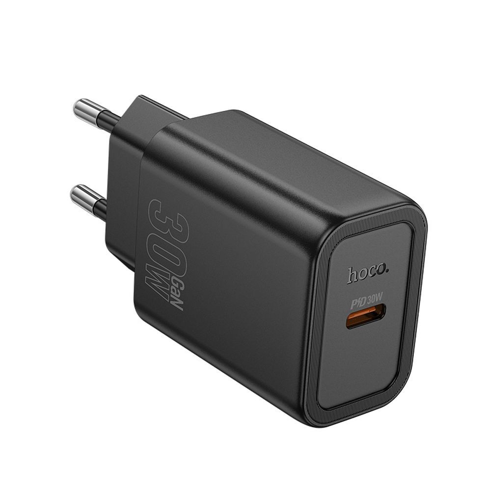 HOCO N62 Netværksoplader, 30W, 3A, 1 x USB-C, Sort