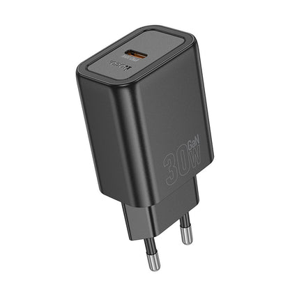 HOCO N62 Netværksoplader, 30W, 3A, 1 x USB-C, Sort