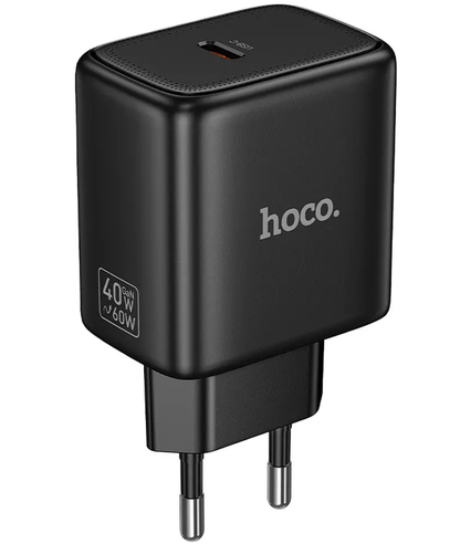 HOCO N83 Netadapter, 40W, 3A, 1 x USB-C, Sort