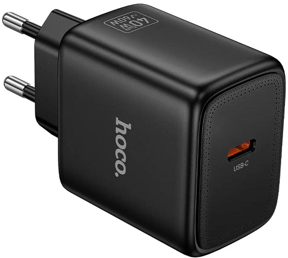 HOCO N83 Netadapter, 40W, 3A, 1 x USB-C, Sort