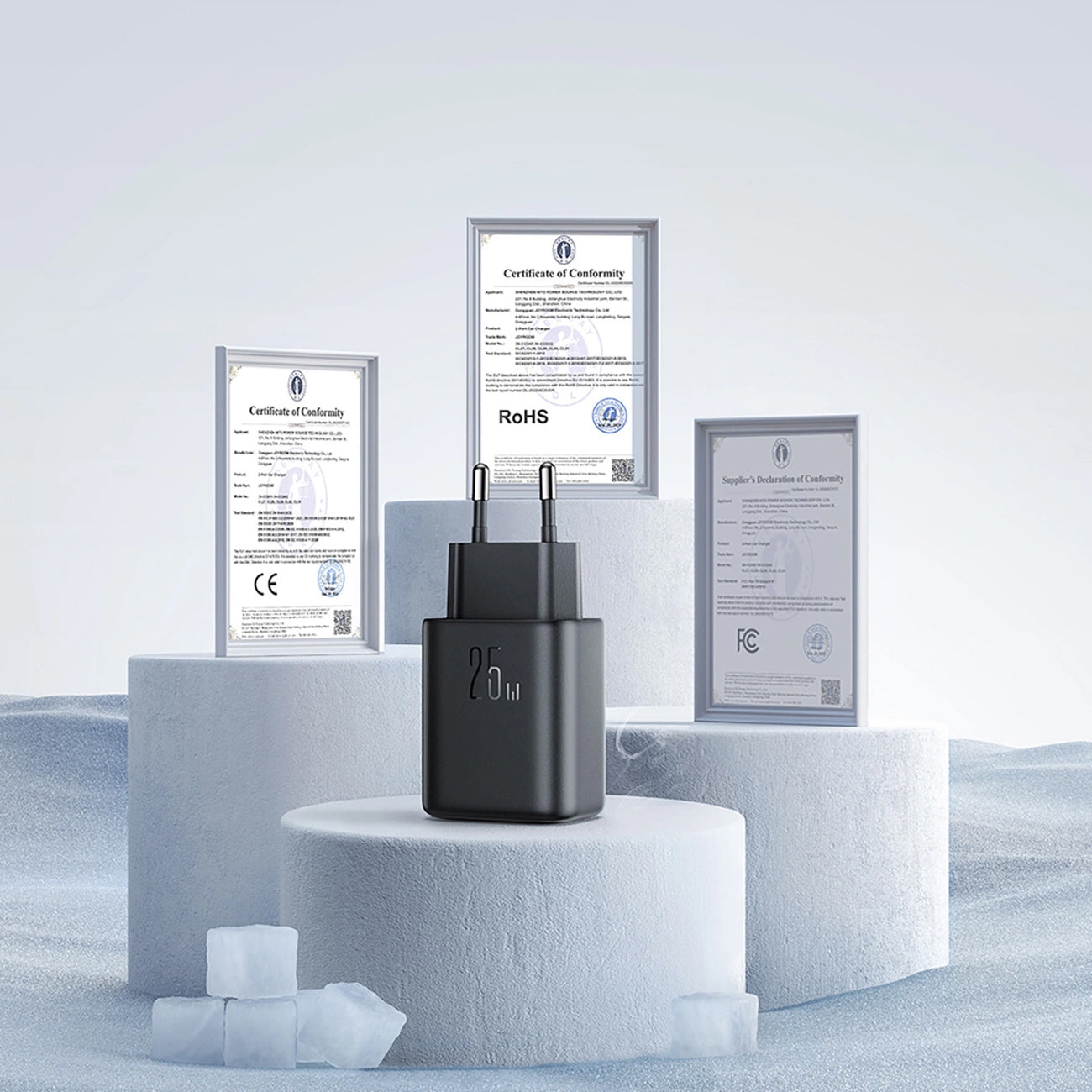 Joyroom JR-TCF23 netværksoplader, 25W, 3A, 1 x USB-C, Sort