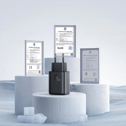 Joyroom JR-TCF23 netværksoplader, 25W, 3A, 1 x USB-C, Sort