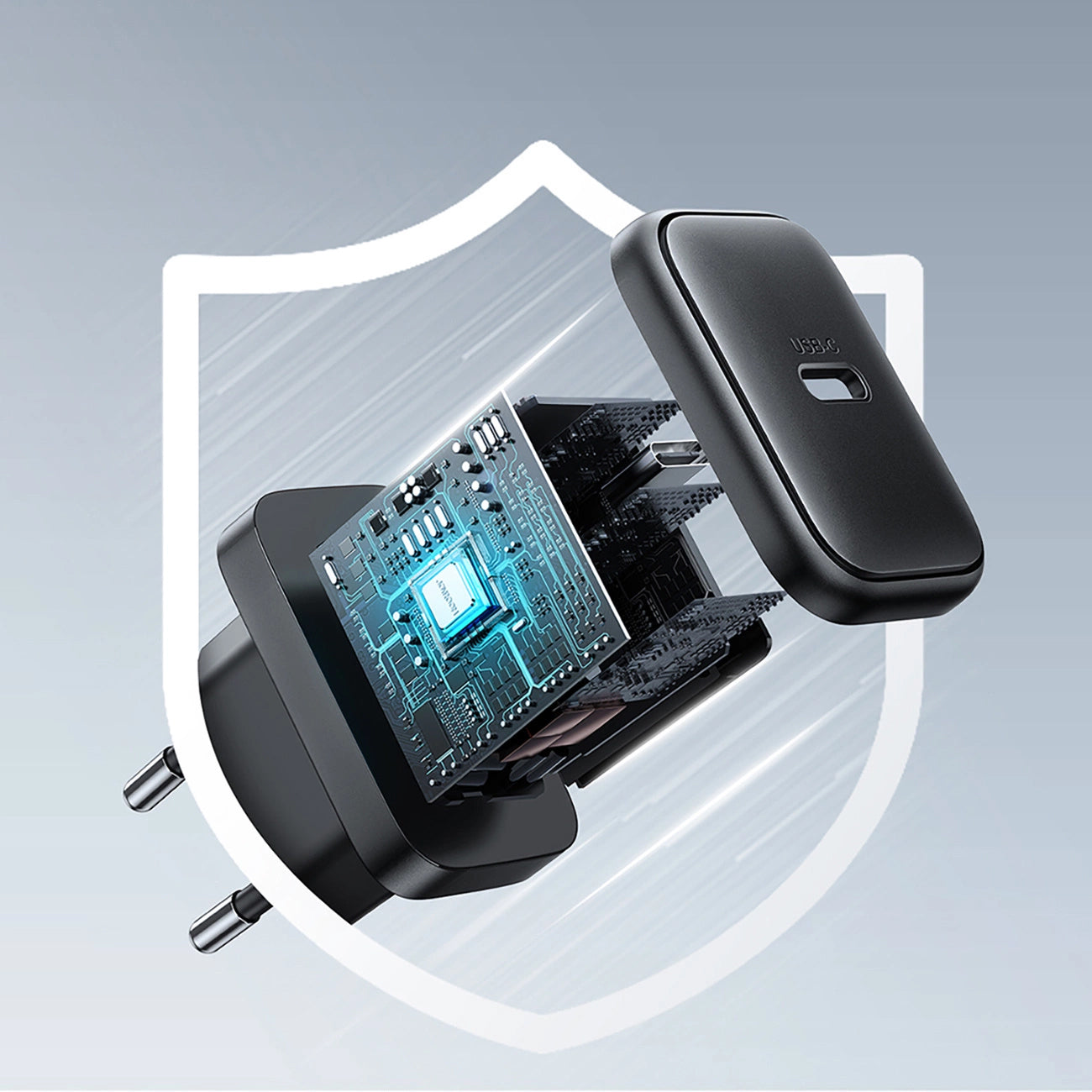 Joyroom JR-TCF23 netværksoplader, 25W, 3A, 1 x USB-C, Sort