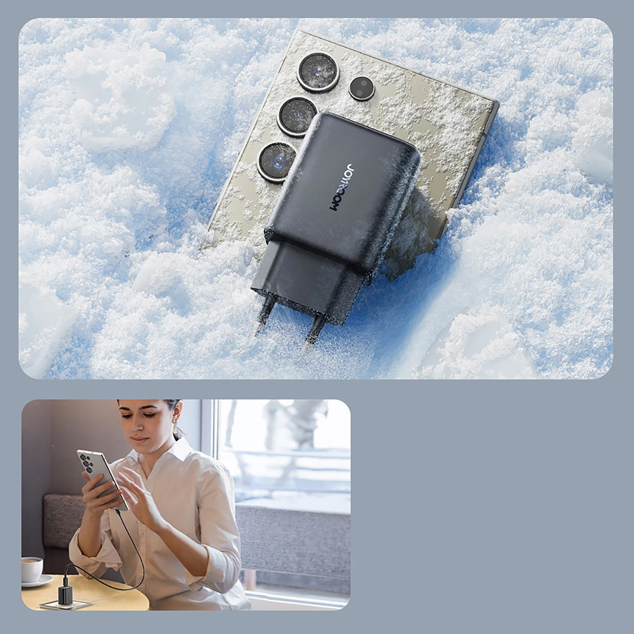Joyroom JR-TCF23 netværksoplader, 25W, 3A, 1 x USB-C, Sort