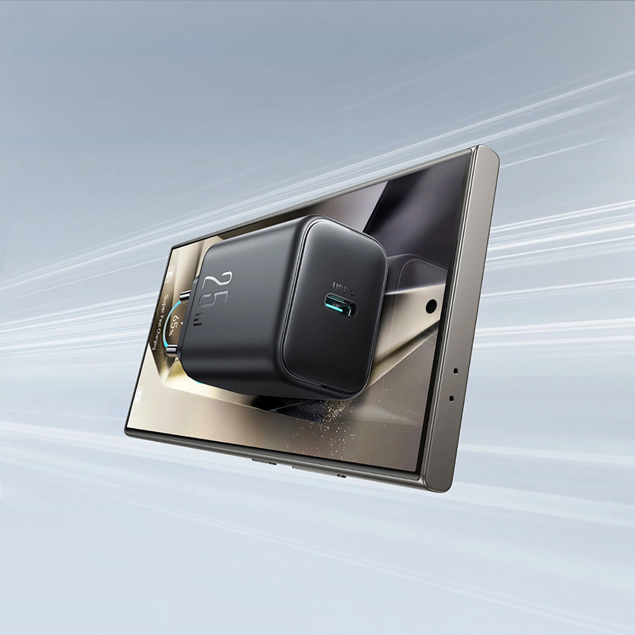 Joyroom JR-TCF23 netværksoplader, 25W, 3A, 1 x USB-C, Sort