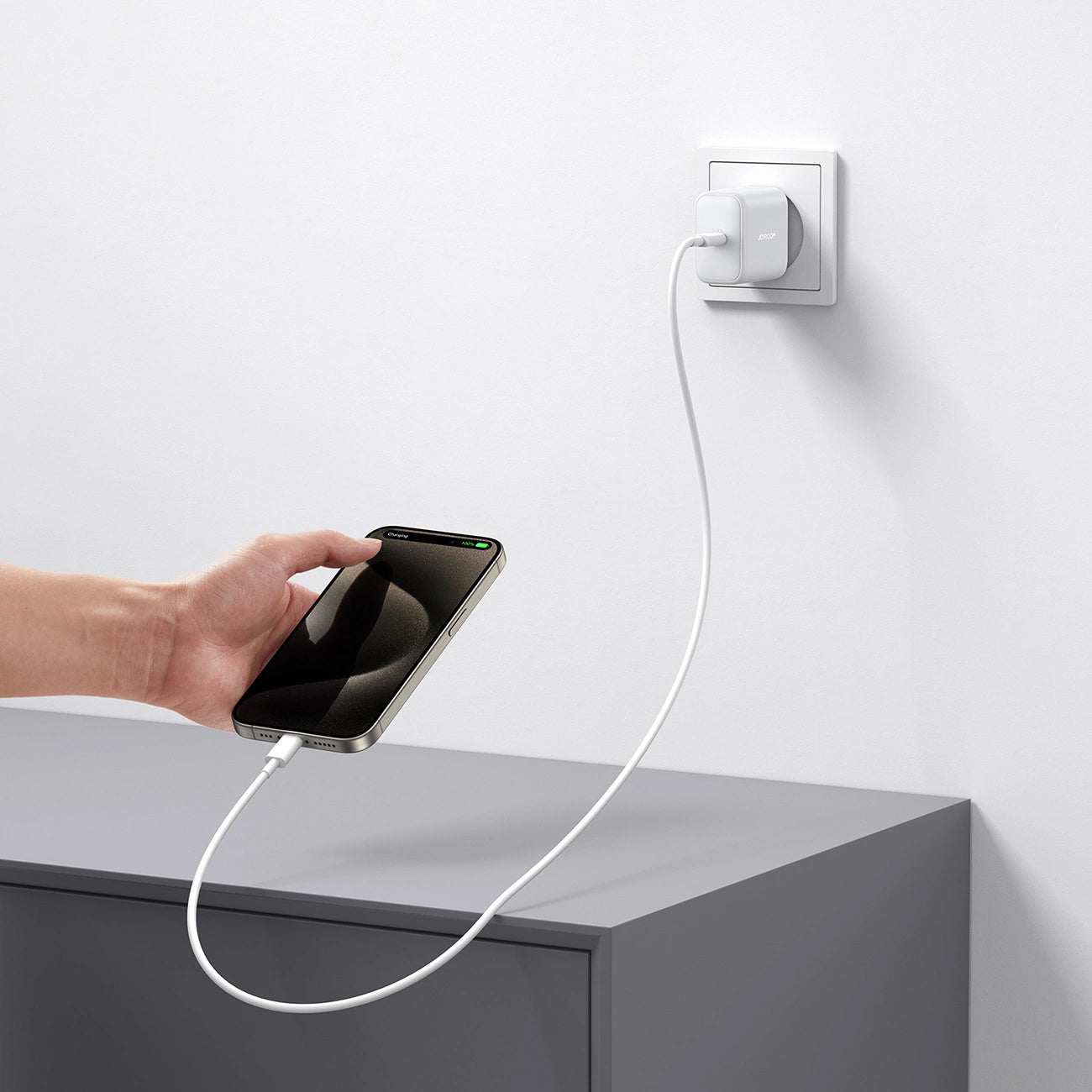 Joyroom JR-TCF24 netværksoplader, 30W, 3A, 1 x USB-C, Hvid