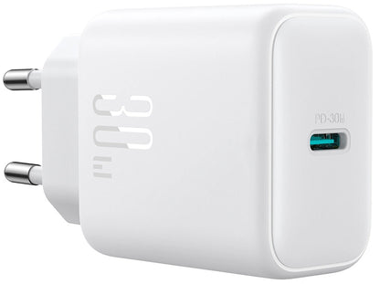 Joyroom JR-TCF24 netværksoplader, 30W, 3A, 1 x USB-C, Hvid