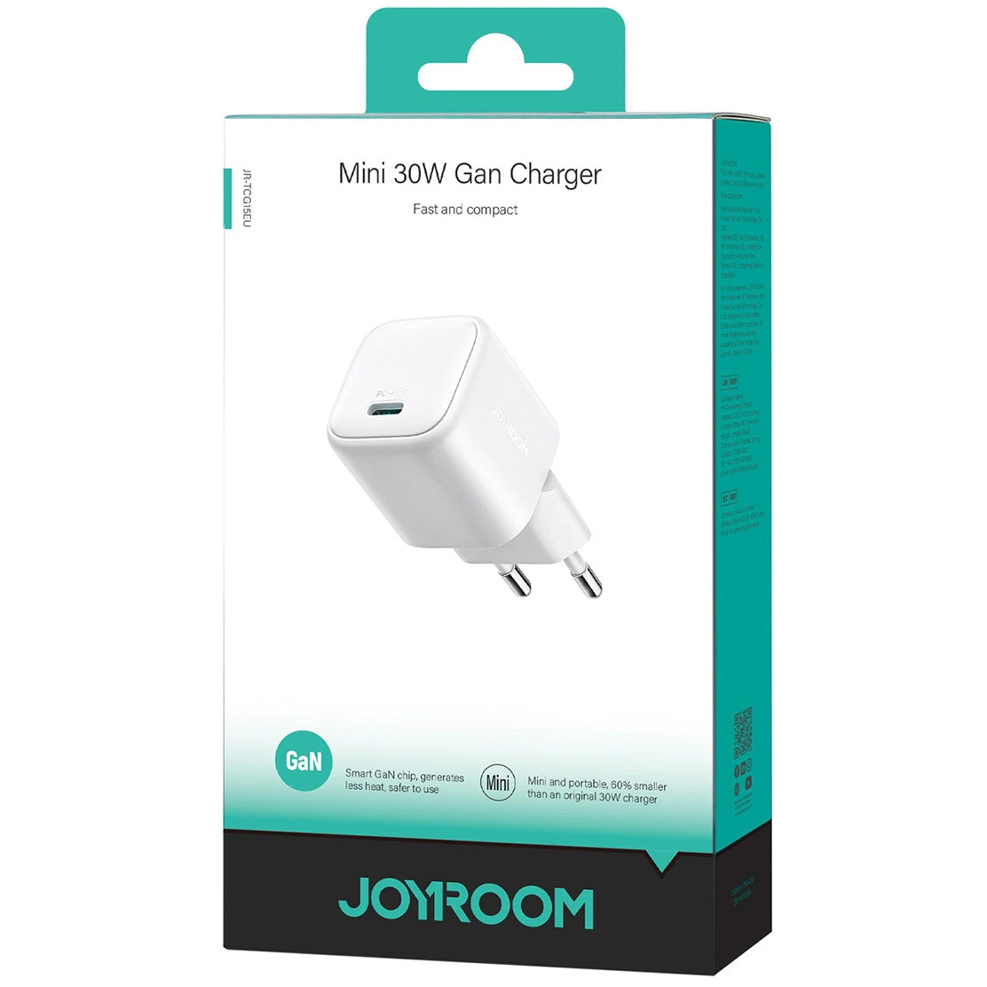 Netværksoplader Joyroom JR-TCG15 Mini, 30W, 3A, 1 x USB-C, Hvid