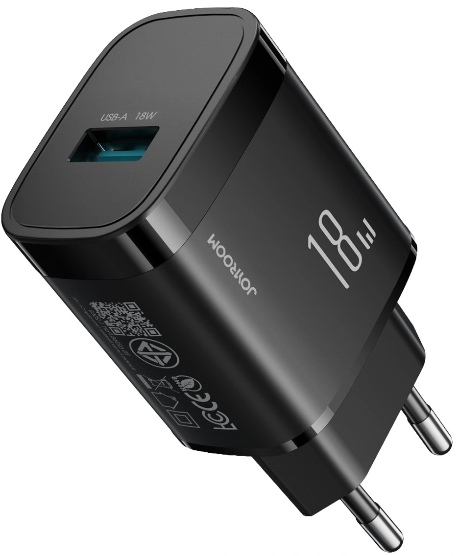 Joyroom JR-TF4 netadapter, 18W, 3A, 1 x USB-A, Sort
