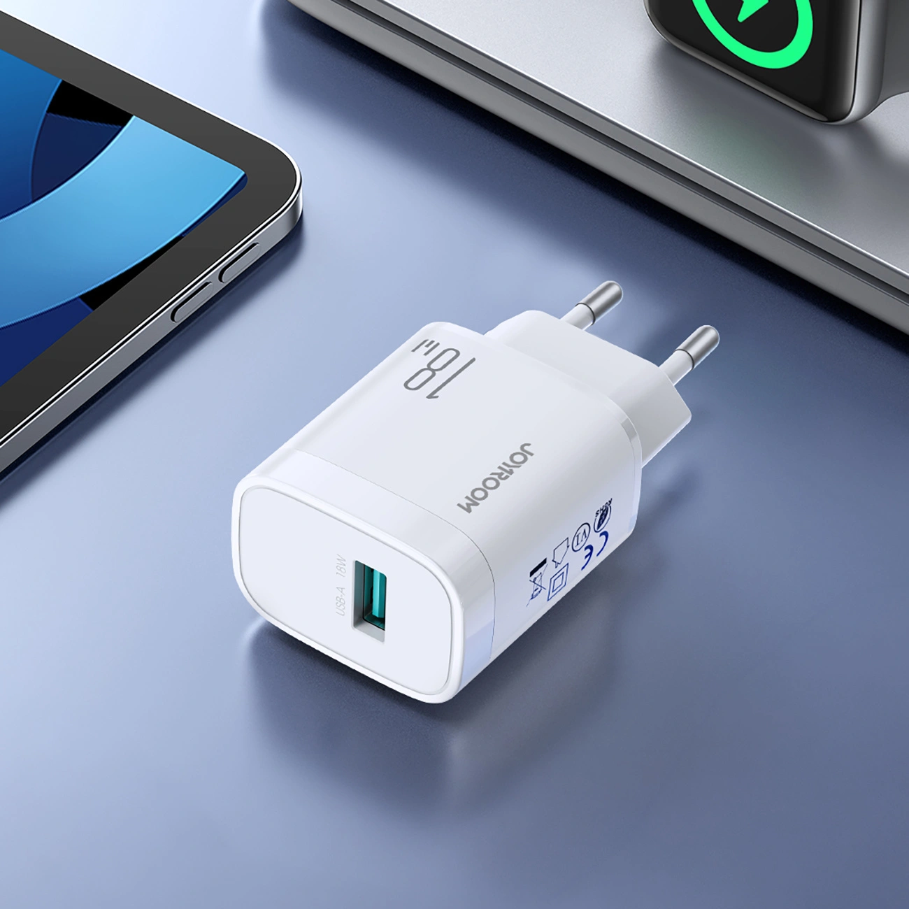 Joyroom JR-TF4 Netoplader, 18W, 3A, 1 x USB-A, Hvid