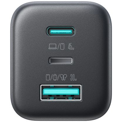 Joyroom JR-TO1 Netoplader, 45W, 3A, 1 x Lightning - 1 x USB-A - 1 x USB-C, Sort