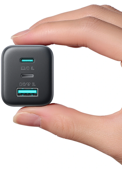 Joyroom JR-TO1 Netoplader, 45W, 3A, 1 x Lightning - 1 x USB-A - 1 x USB-C, Sort
